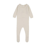 Analogie Cream Knit Embroidered Footie Set
