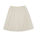 Lil Legs Cream Knife Pleated Skirt