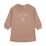 Analogie Bud Pink Varsity Crest Sweatshirt Dress