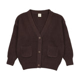 Analogie Chocolate Brown Grandpa Cardigan