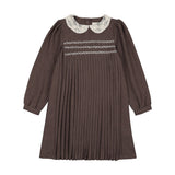 Analogie Misty Oat Heath Pleated Dress