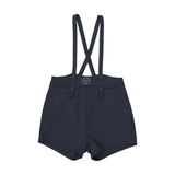 Analogie Navy Plaid Edition Overall Shorts