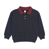 Analogie Navy Denim Day Polo Sweatshirt