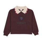 Analogie Plum/Cream Collar Fan Club Sweatshirt