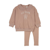 Analogie Bud Pink Varsity Crest Girls Sweatshirt Set