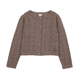 Analogie Misty Oat Heather Pointelle Cardigan