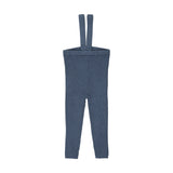 Lil Legs Vintage Blue Knit Suspender Leggings