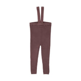 Lil Legs Vintage Purple Knit Suspender Leggings