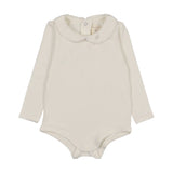 Analogie Cream Piping Peter Pan Collar Onesie