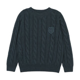 Analogie Deep Teal Chunky V Neck Sweater