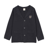 Analogie Navy Crest Knit Blazer
