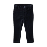 Lil Legs Navy Velvet Pants