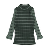 Lil Legs Green Stripe Mockneck