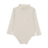 Lil Legs Cream Bamboo Mockneck Onesie