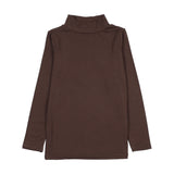 Lil Legs Chocolate Brown Bamboo Mockneck