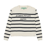 Maisonita Navy/White Striped Knit Sweater