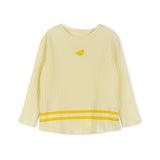 Cabana Yellow Philip Striped Hem Ribbed Tee