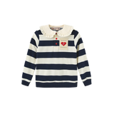 Phil and Phoebe Navy/White Trill Striped Sweatshirt