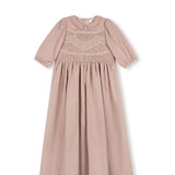 Lilou Pink Taffeta Smocked Gown