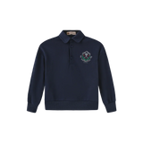 Phil and Phoebe Navy Frit Logo Polo Sweatshirt