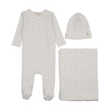Mema Winter White/Blue Floral Side Snap Take Me Home Set