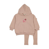 Mema Pale Pink Hooded Sweatshirt Set