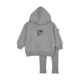 Mema Dove Blue Hooded Sweatshirt Set