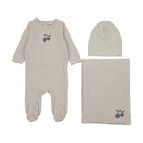 Mema Ice Blue Cherry Embroidered Take Me Home Set