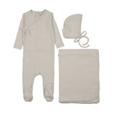 Mema Ice Blue Mock Wrap Pointelle Take Me Home Set