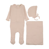 Mema Baby Blush Honeycomb Waffle Trimmed Take Me Home Set