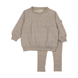 Mema Soft Pink Leaf Sweatshirt Set