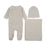 Mema Ice Blue Velour Side Snap Take Me Home Set