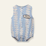 Wynken Soft Pink Stripe Denim Romper
