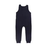 Bamboo Navy Button Knit Knit Overalls