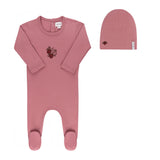 Ely's & Co Pink Apple Fruit Collection Footie & Beanie