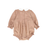 Bamboo Pink Wool Embroidered Romper
