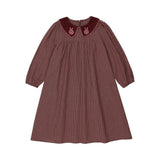 Jolie Burgundy Gingham Dress