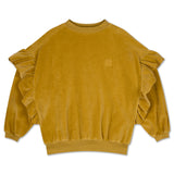 Repose Honey Velour Ruffle Sweatshirt