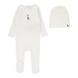 Lilette Winter White Boy Doll Footie Set