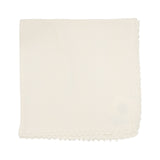 Lilette Cream Knit Ruffle Blanket