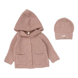 Lilette Dusty Pink Chunky Cardigan Set