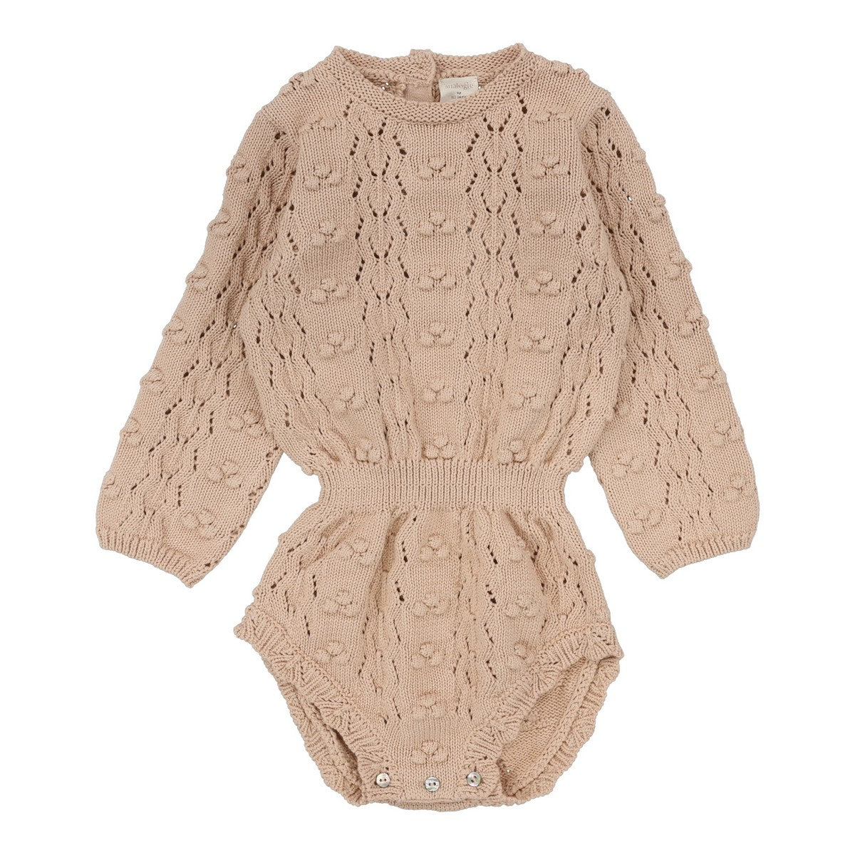 Analogie Dusty Pink Baby Girl Knit Romper