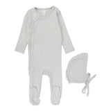 Lilette Light Blue Speckled Footie Set