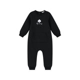 Coco Blanc Black French Terry Romper