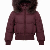 Scotch Bonnet Burgundy Teen Bomber Down Coat