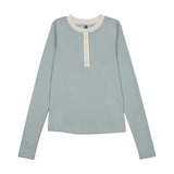 Emm Blue Henley Tee