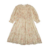 Teela Yellow Print Smocked Dress