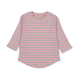 Teela Mauve Stripe Ribbed Tee
