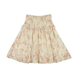 Teela Yellow Print Smocked Skirt