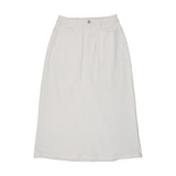 Emm White A-Line Denim Maxi Skirt